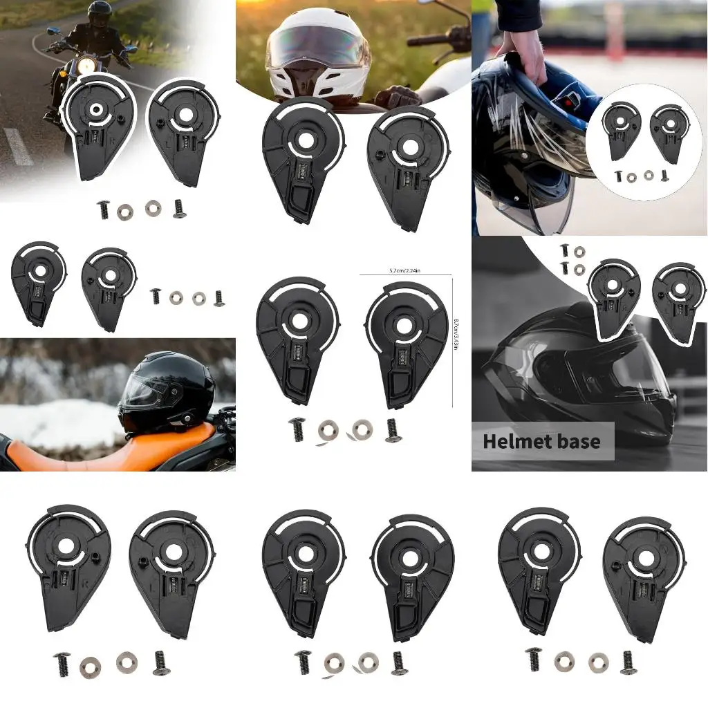 

87HE Pair Motorcycle Helmets Visors Gear Base Plate for SOMAN 965 PA901 Visors Base