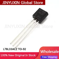 20-100Pcs New L78L33ACZ L78L33 78L33 inline TO-92 3.3V three terminal voltage regulator IC Chip Stock Wholesale