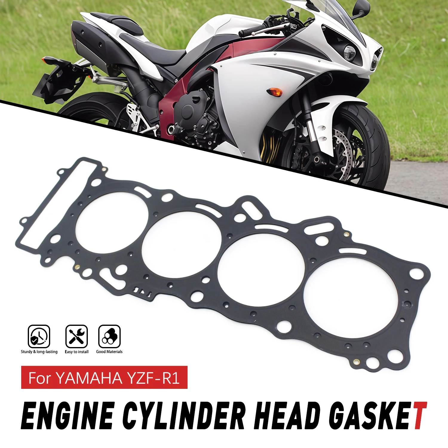 Motorcycle Engine Cylinder Head Gasket Anti Oil Leak For Yamaha YZFR1 YZF R1 YZF-R1 2009 2010 2011 2012 2013 2014 14B-11181-0000