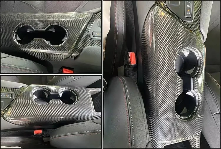 

Комплект накладок из сухого карбона (13 шт.) для интерьера Supra A90 A91: накладки на боковые консоли и панель переключения передач