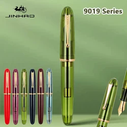 Jinhao 9019 Fountain Pen Transparent Luxury Resin Pen 0.5/0.7mm Nib Writing Ink Pens Stationery Business Office School Supplies