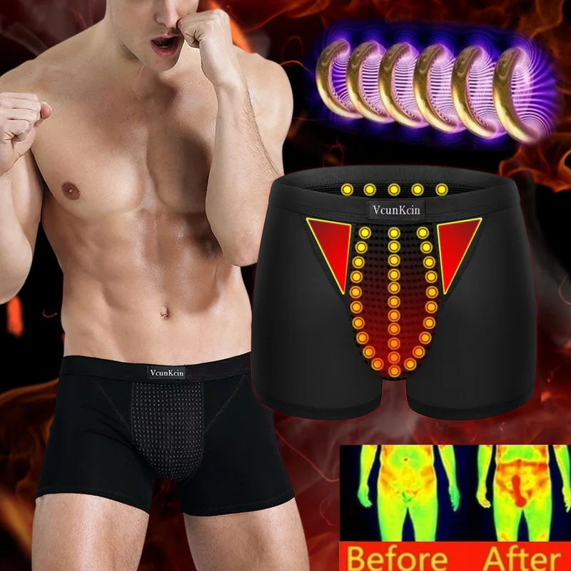 5th England Male Magnetic Therapy Boxer Sexy Underwear Health Care Breathable Sex Ability Improve Lingerie Penis Massage Briefs