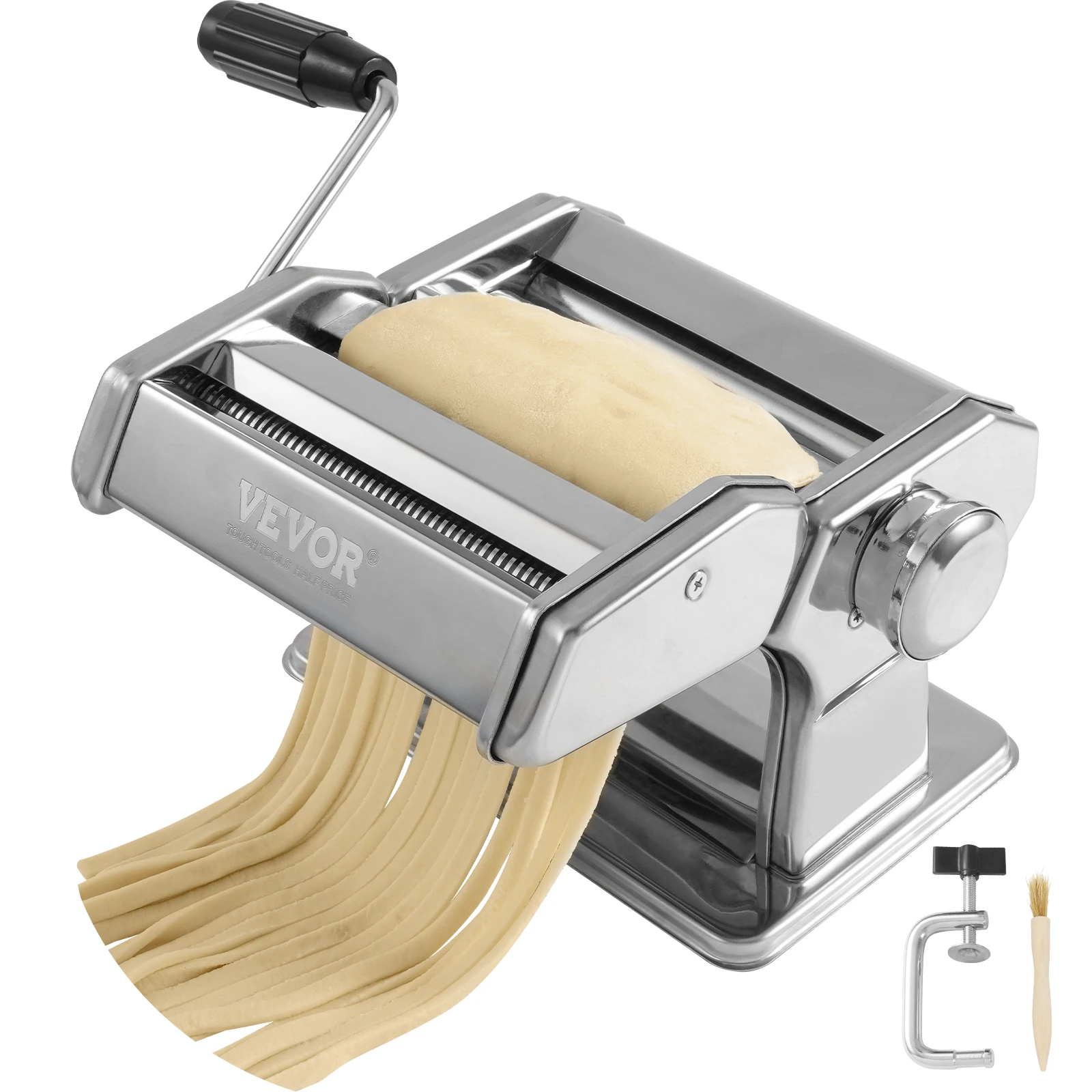 VEVOR Manual Pasta Maker Machine Set Stainless Steel Slicer Fresh Noodle Rollers Cutter Home-Appliance