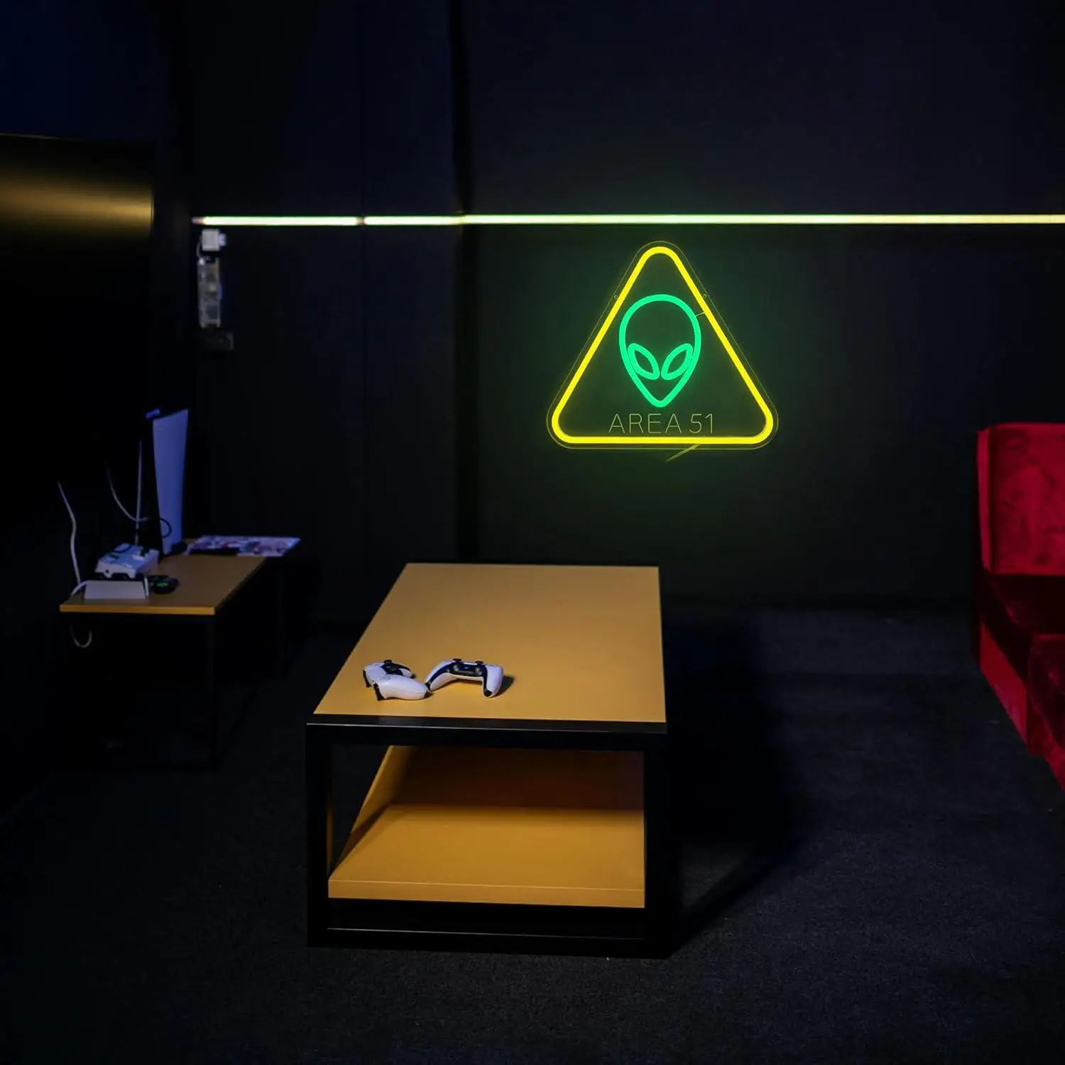 Alien Neon Sign Area 51 LED Light UFO Wall Decor for Gamer Room Bedroom Man Cave Bar Science Fiction Home Decoration Gifts