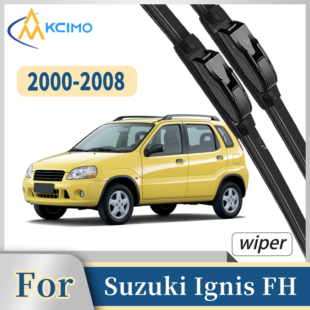 

Premium Rubber Front Windscreen Wiper Blades For Suzuki Ignis FH 2000-2008 Smooth Wiping Waterproof Windshield Kit 2Pcs