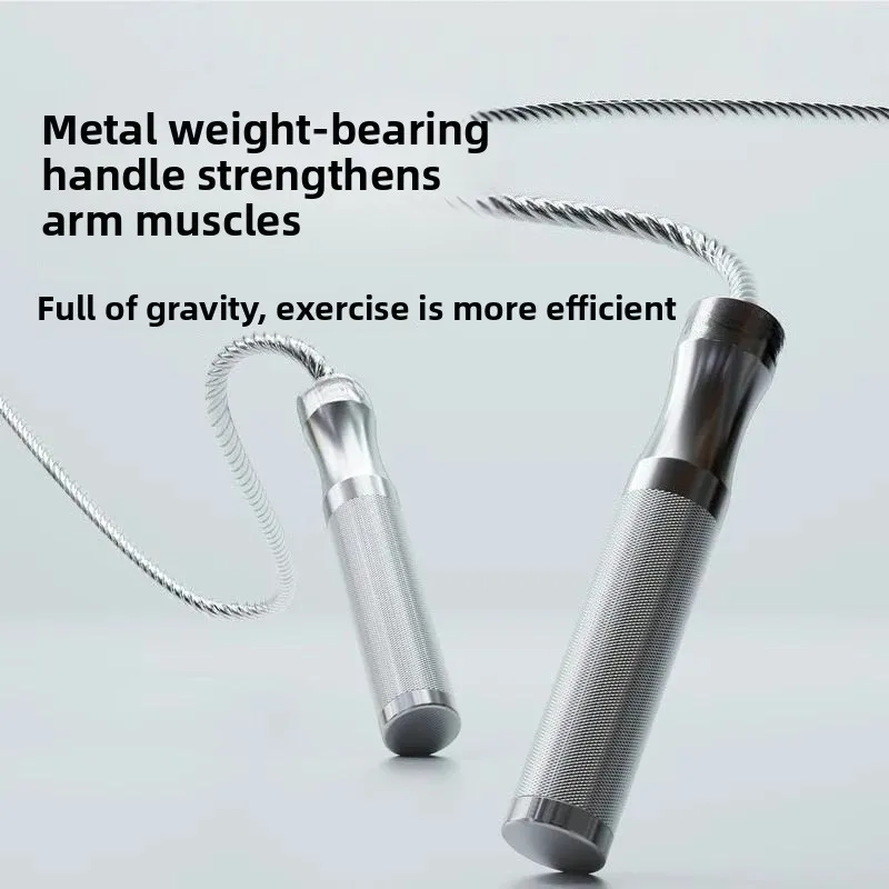 Heavy‑Duty Weighted Jump Rope Aluminum Alloy Handles Thickened Portable Skipping Rope for Home High‑Intensity Fitness Cardio