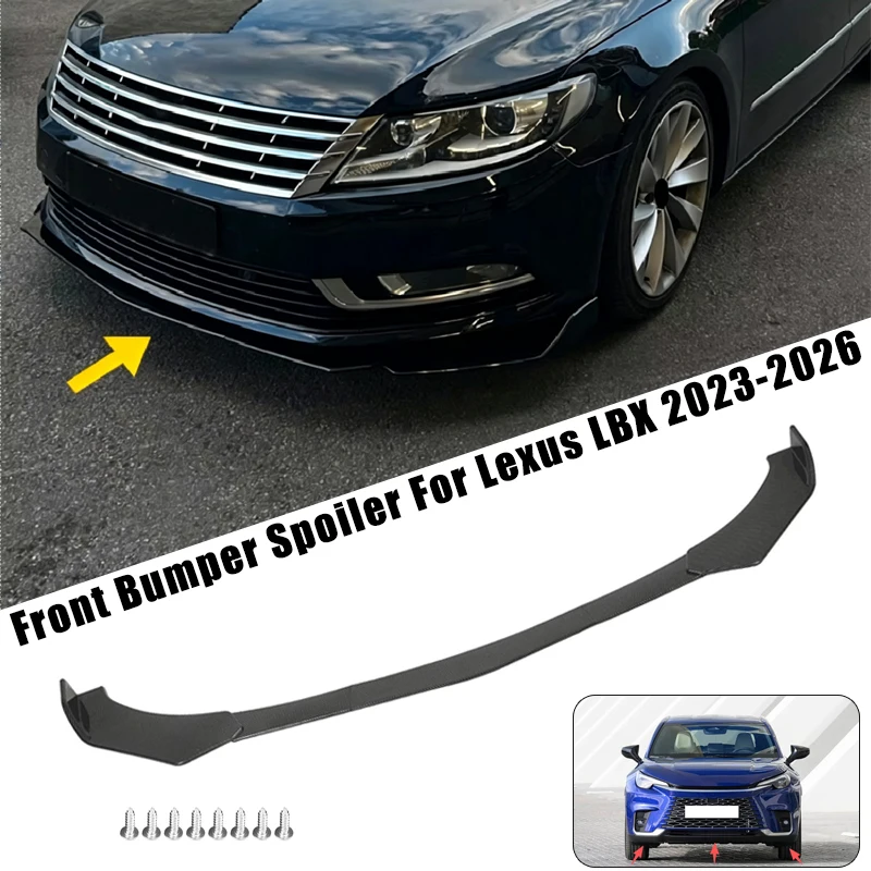 Sport Front Bumper Splitter Spoiler Lip For Lexus LBX 2023-2026 5Pcs Adjustable Sectional Car Exterior Tuning Body Kit