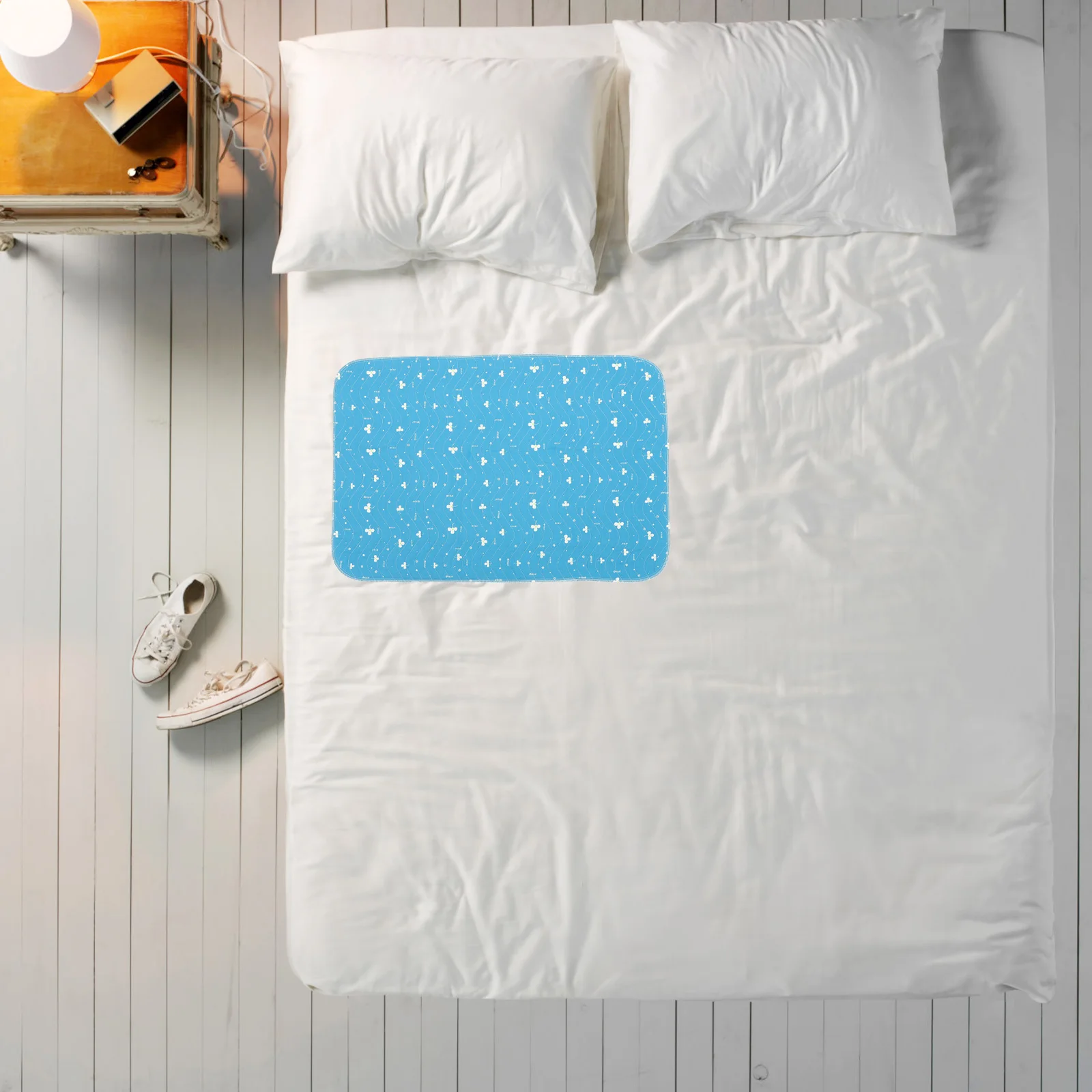 

Waterproof Diapers Mattress Pads for Bed Protector Urine Washable Blue Reusable