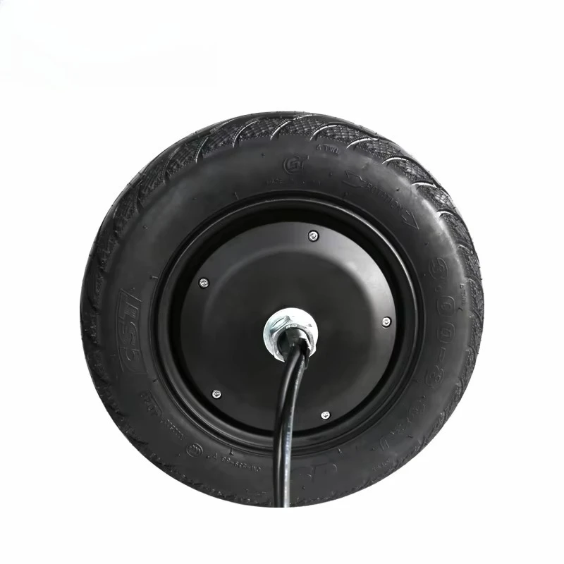 14inch 48V 800W 17N.m 300kg Load 150RPM Off-road Rubber Tire Wheel Hub Motor with Encoder for Agricultural Robot