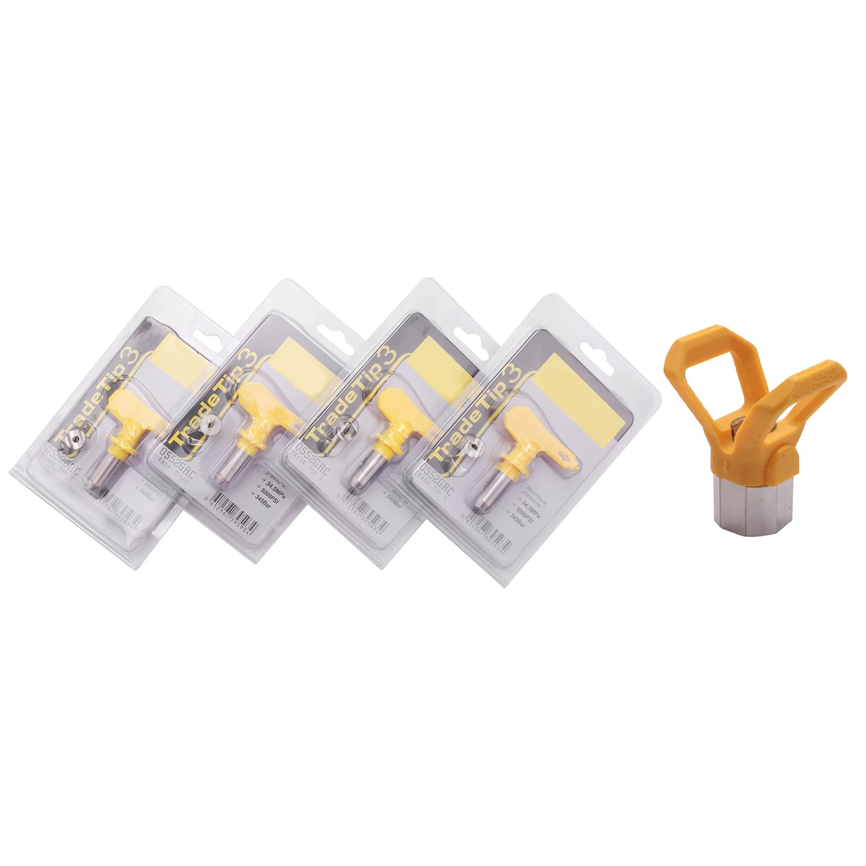 5Pcs Reversible Airless Paint Nozzles with Tip Guard Set, Sprayer Paint Machine and Spraying Parts(215 315 417 523)