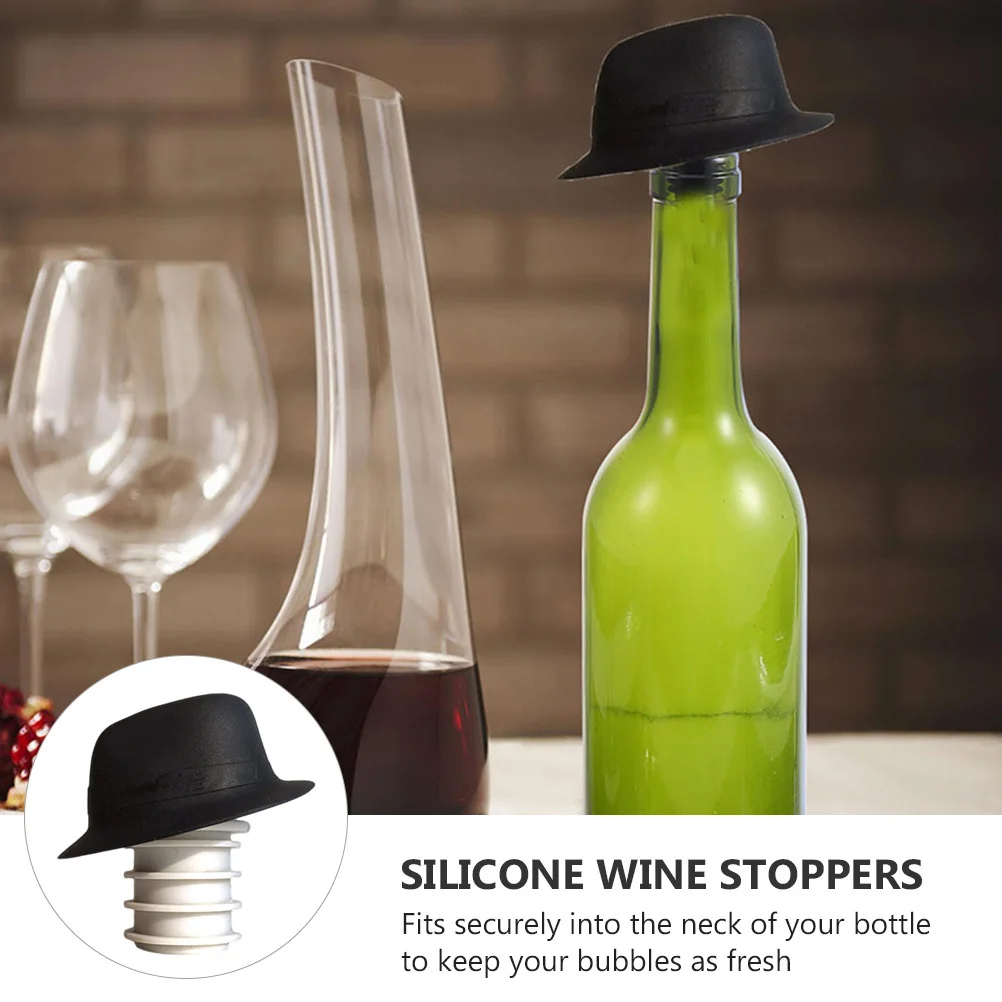 

1Pcs Bowler Hat Silicone Wine Stopper Vacuum Sealing Plug Bottle Plug Beverage Seal Preservation Cork