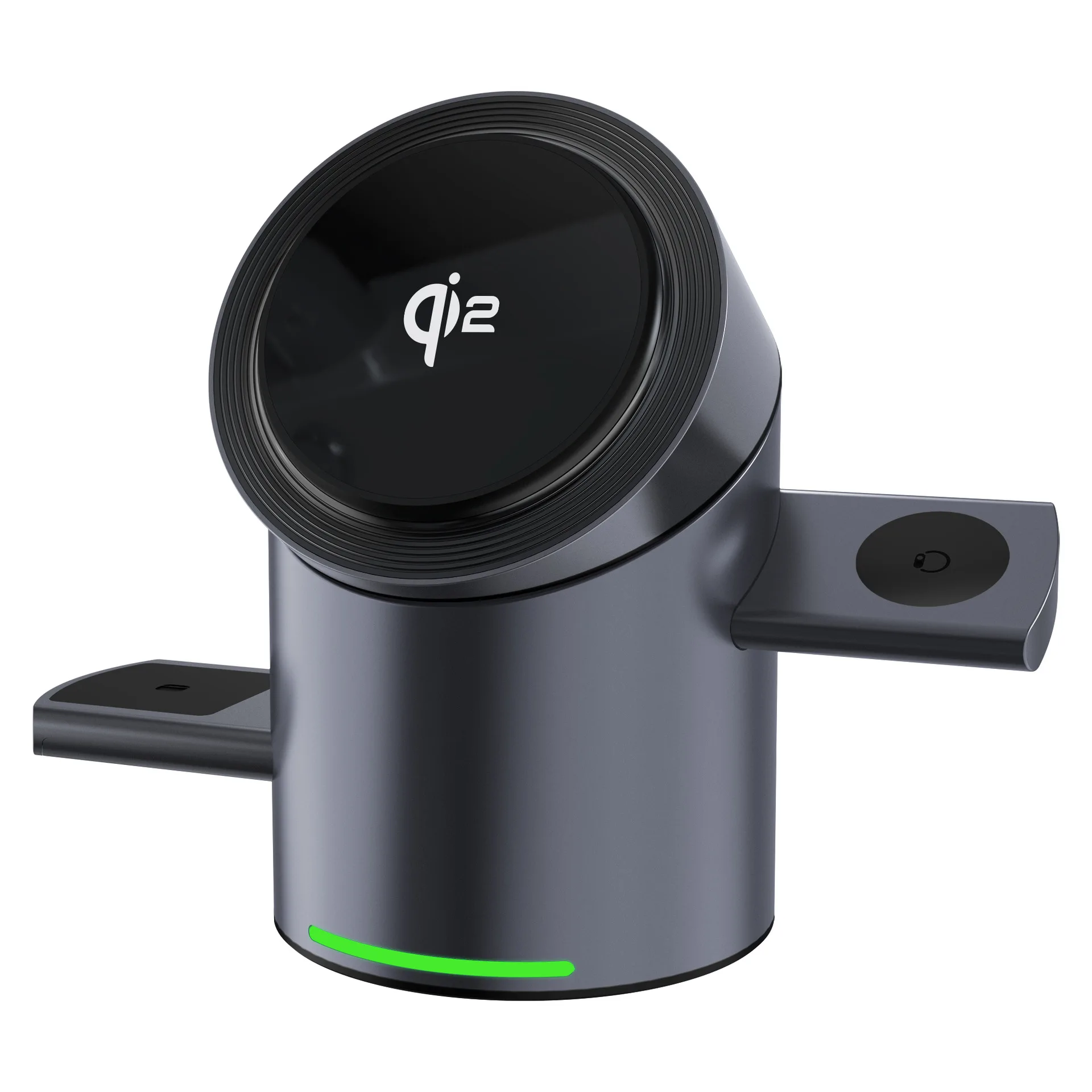 25W Qi2.2 3-in-1 Magnetic Wireless Charger, Touch-Control Motorized Rotating Charging Station for iPhone, Samsung Phones & Smart