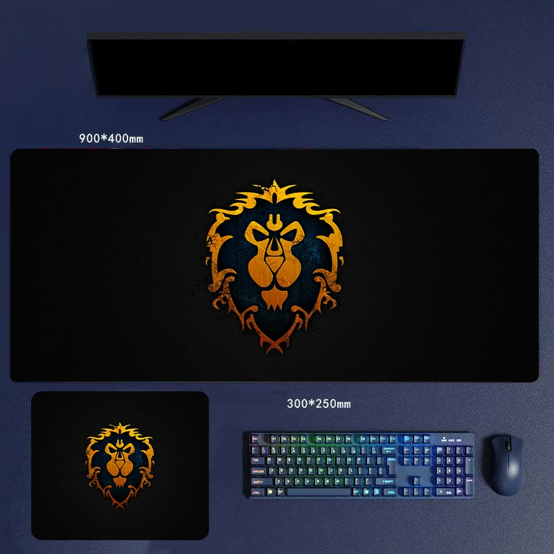 30/60/70/80cm World of Warcraft Lion Totem HD Rubber Locking Edge Mouse Pad HD Game Pattern Mice Keyboard Computer Peripherals