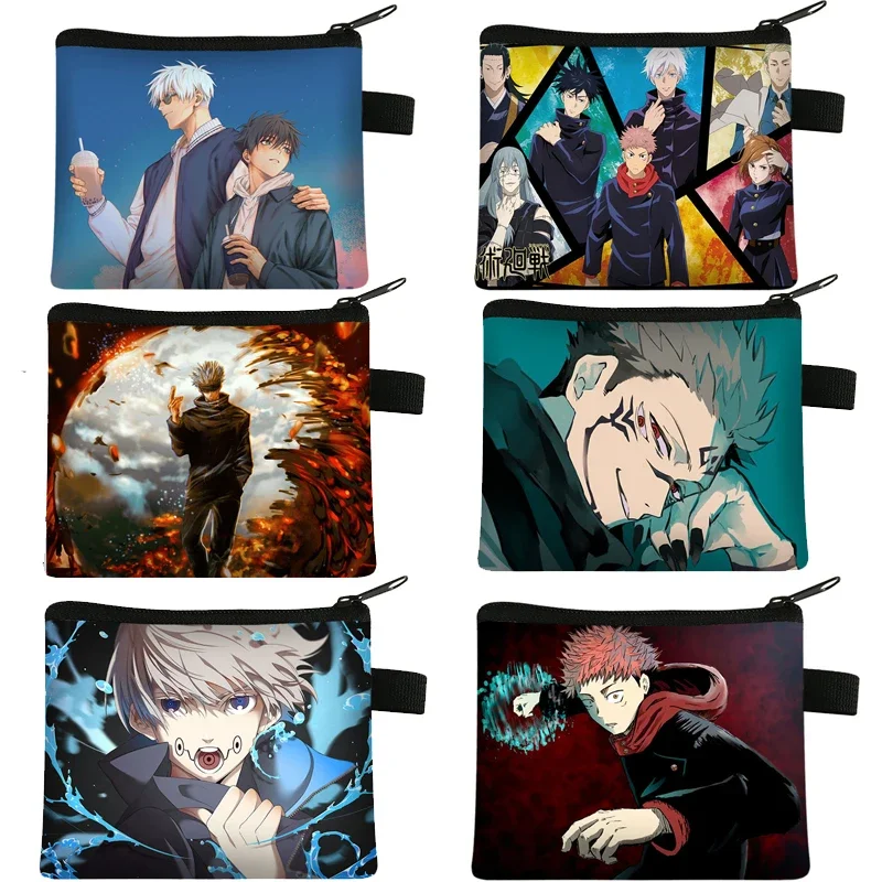 Anime Jujutsu Kaisen Yuji Itadori Japanese  Print Purse  Women Anime Wallet Girls Portable Lipstick Bag  Gift