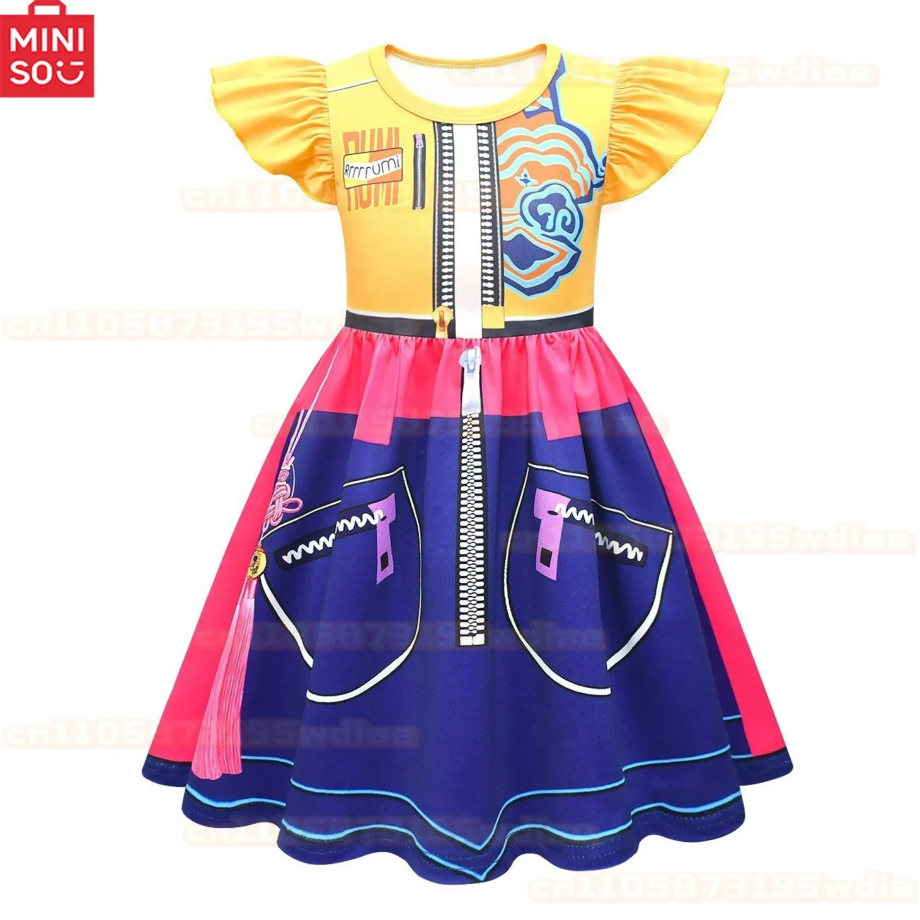 อะนิเมะตัวละครภาพยนตร์รูมิ นักล่าปีศาจ โซอี้แต่งตัวในมิราการ์ตูนน่ารักคอสแขนบินชุดปาร์ตี้ฮาโลวีนคอสเพลย์