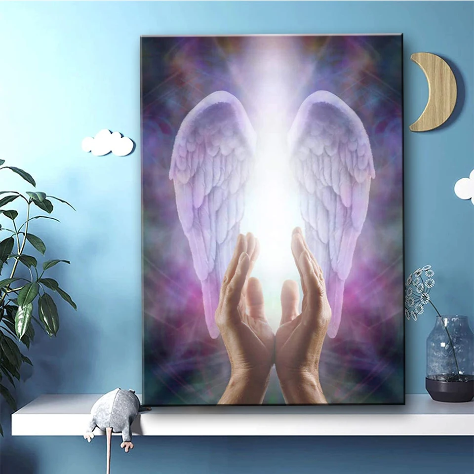 praying hands guardian angel wings Diamond Painting New Art 5D Diamond Embroidery Mosaic Picture Cross Stitch Kits Home Decor