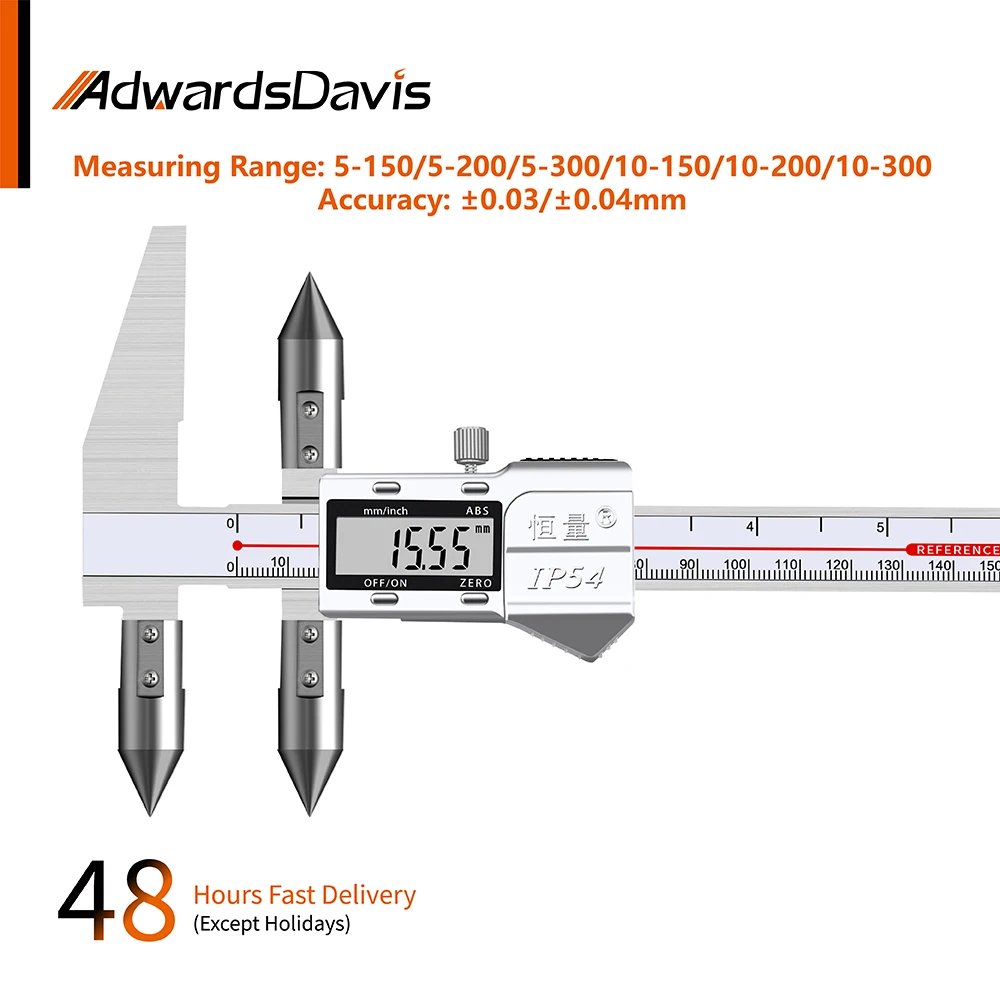 

Metric Imperial Digital Calipers 5-150mm 5-200mm 5-300mm Center Distance Digital Caliper 4CR13 Stainless Steel Measuring Tools