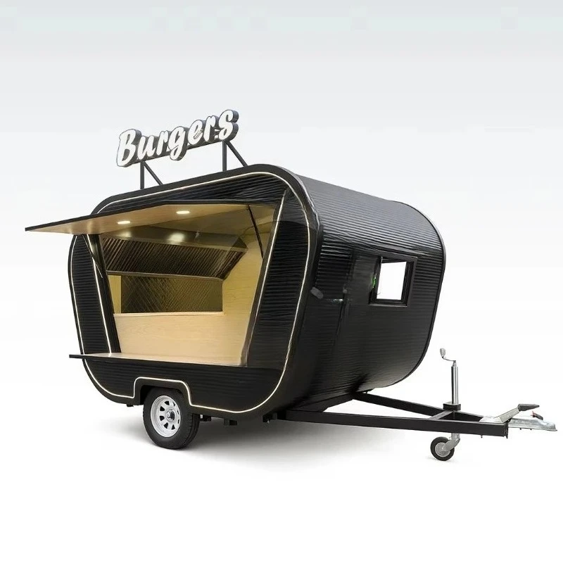 Customized Durable Aluminum Food Cart Mobile Dining Trolley with Large Capacity Storage for Outdoor Catering Events Hot Sale