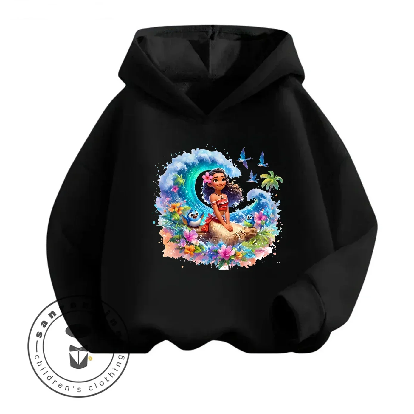 

Sudadera con capucha de Moana con estampado de dibujos animados, novedad de 2026, para niños, adolescentes, niños y niñas, super