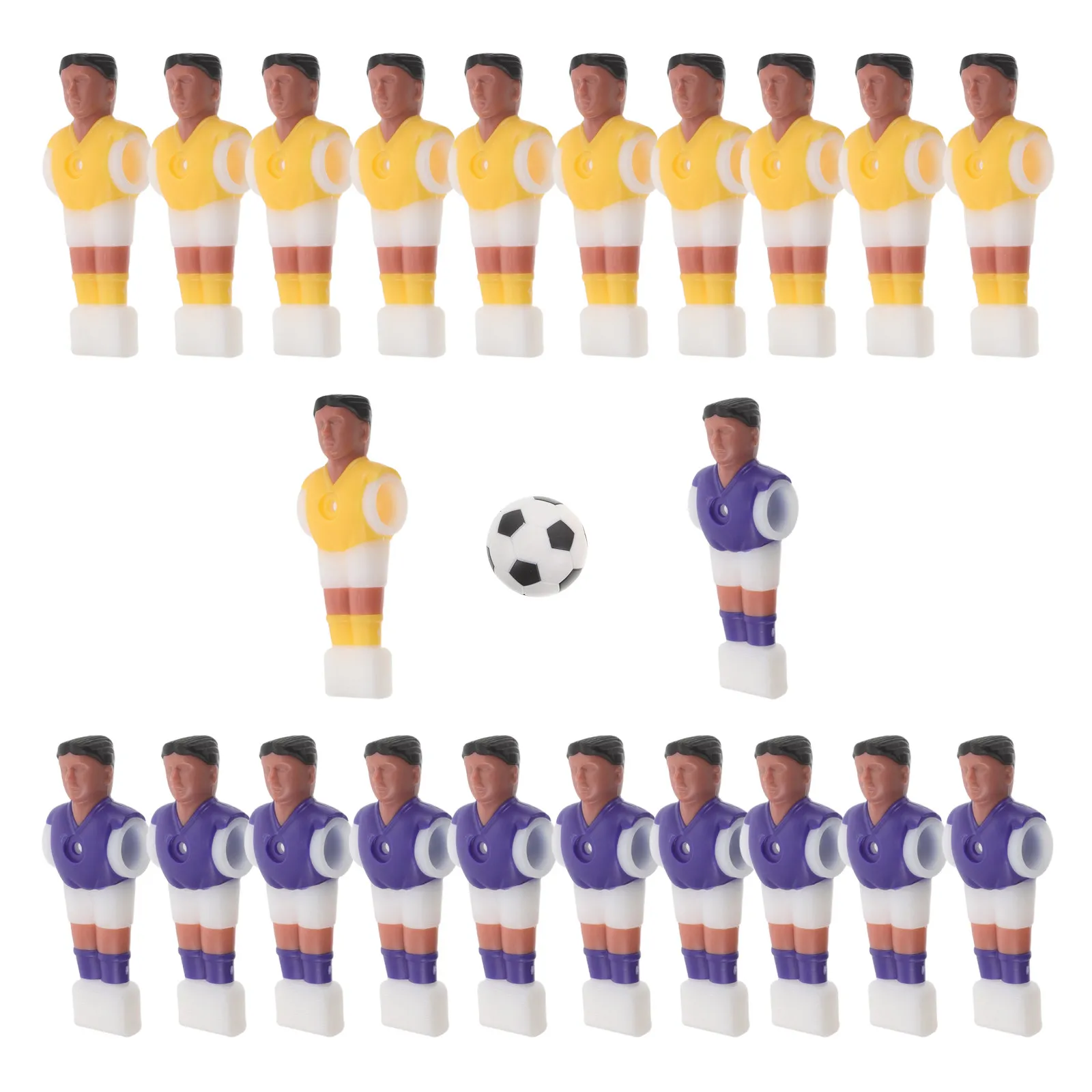 1 Conjunto de Acessórios para Máquina de Futebol de Mesa: Bonecos de Resina de Futebol, Compatíveis Universalmente para Peças de Reposição de Pebolim, Noite de Jogo