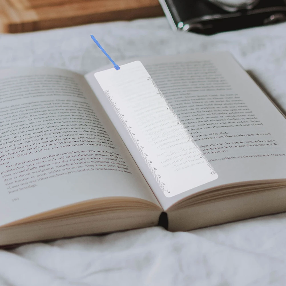 

6pcs Portable Bookmark Magnifier 3X Lens Plastic Page Holder Sheets For Reading Small Texts Menus Labels Compact Durable Design