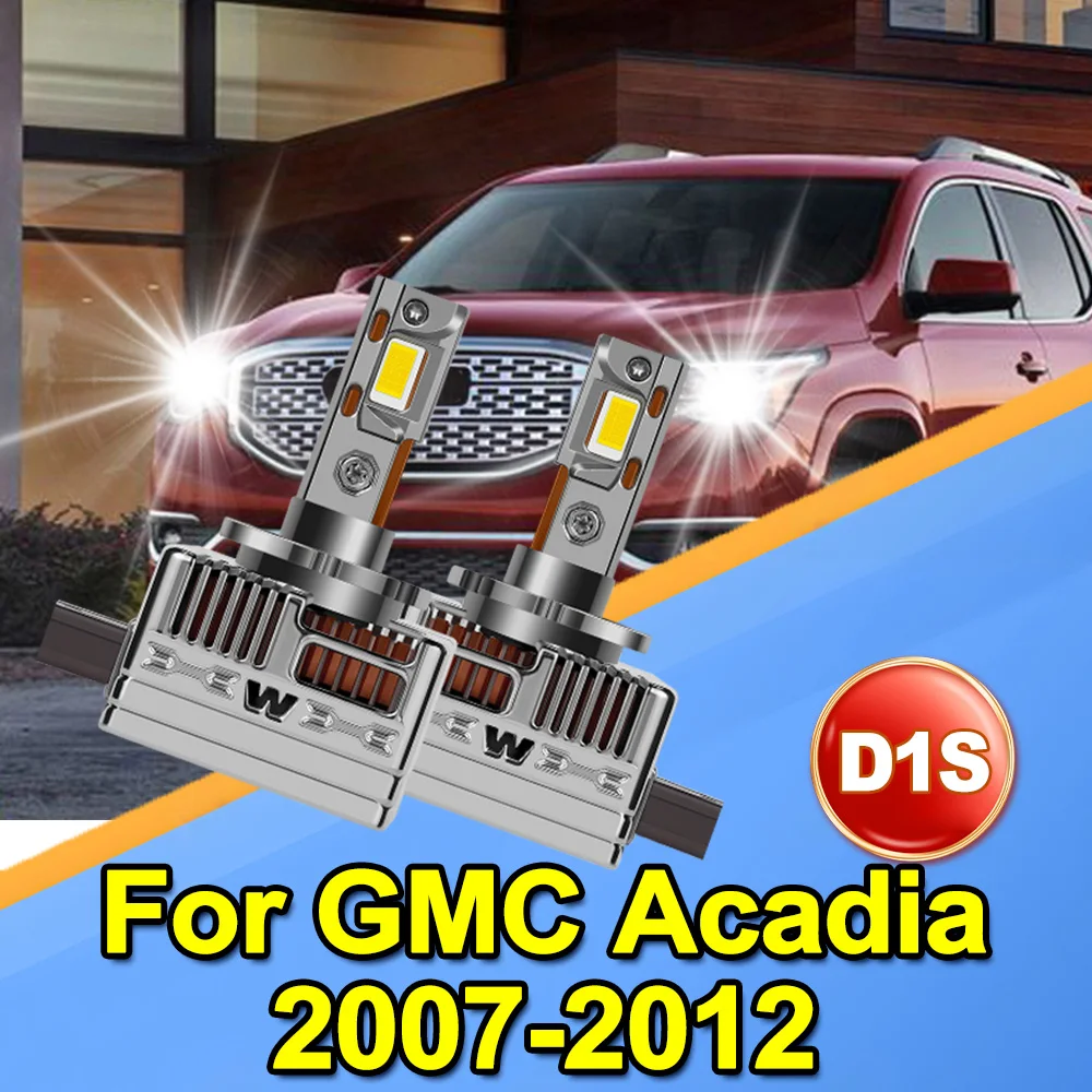 

For GMC Acadia 2007-2012 2x D1S LED Headlight High Low Beam Bulbs 20000LM Car Lamp Auto Light Replacement Bulbs