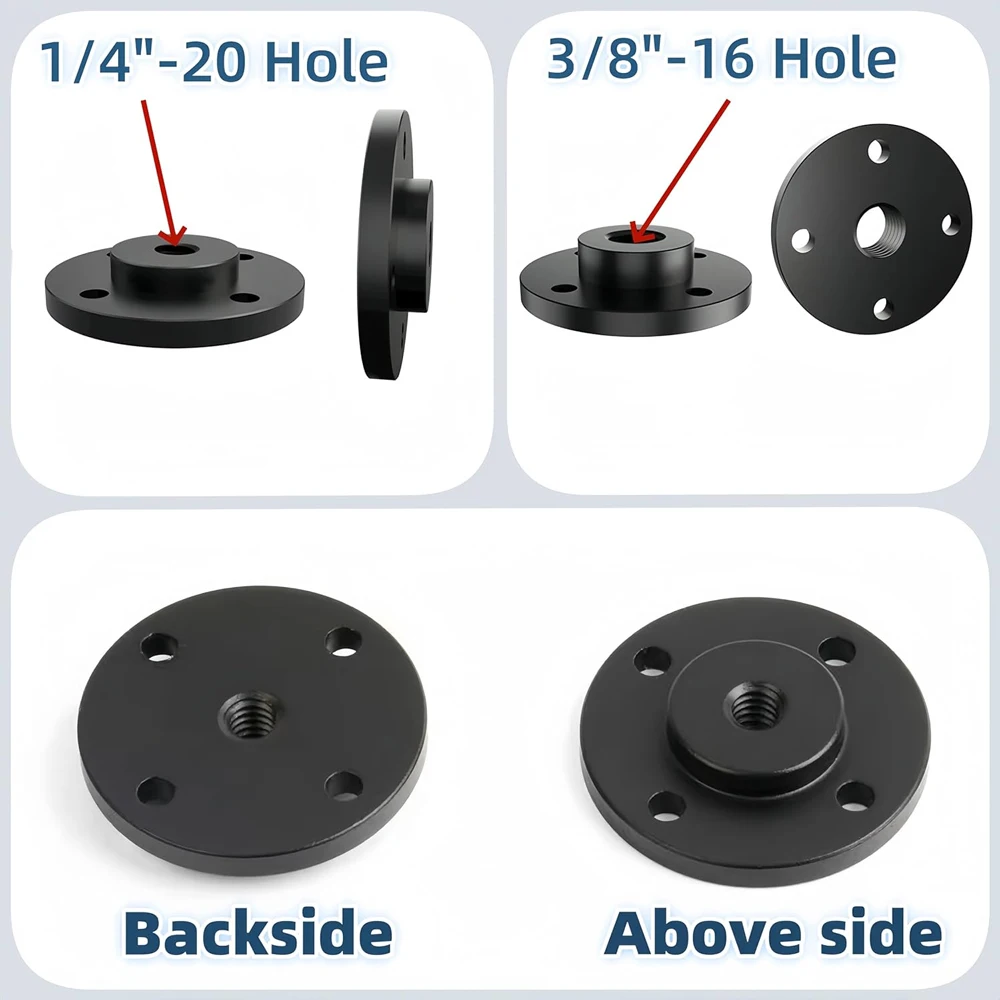 Aluminum Alloy Flange Mount for GoPro Action Cameras 1/4