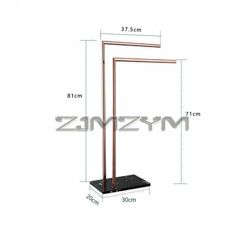 Floor Standing Towel Rack Marble Stone Base Luxury Hotel Towel Holder Towel Bar Freestanding Storage Shelf