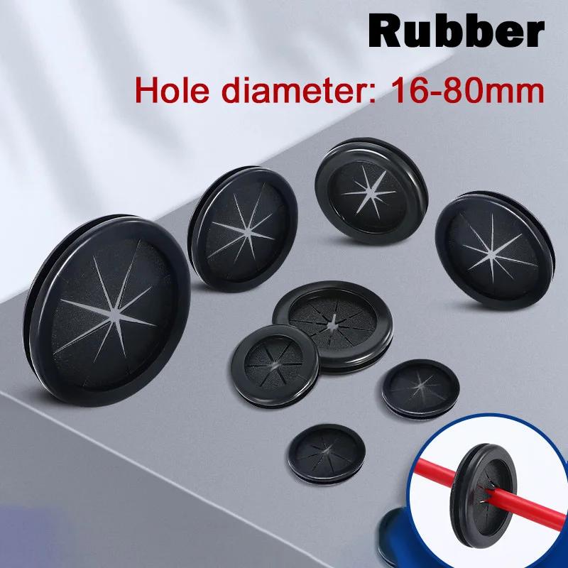 16/20/22/25/27/30/32/35/38~80mm Rubber Grommets Cable Wiring Rubber Grommets Gasket Ring Wire Protective Loop Round Gasket