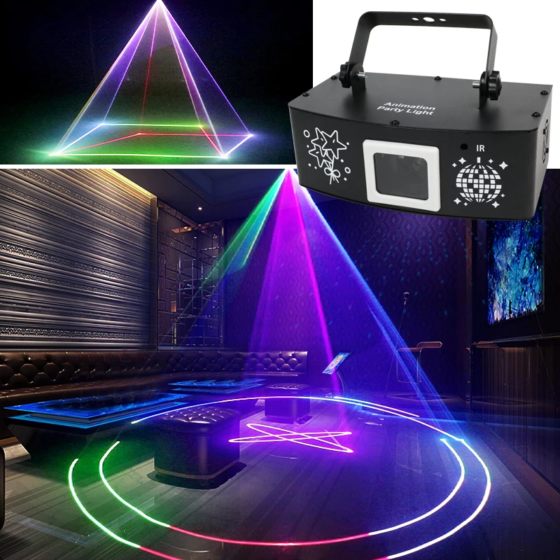 

Hot sell 2025 Hottest Animated Party Light Dynamic Patterns Luces De Discoteca Remote Control Home Decor for Wedding Night Club
