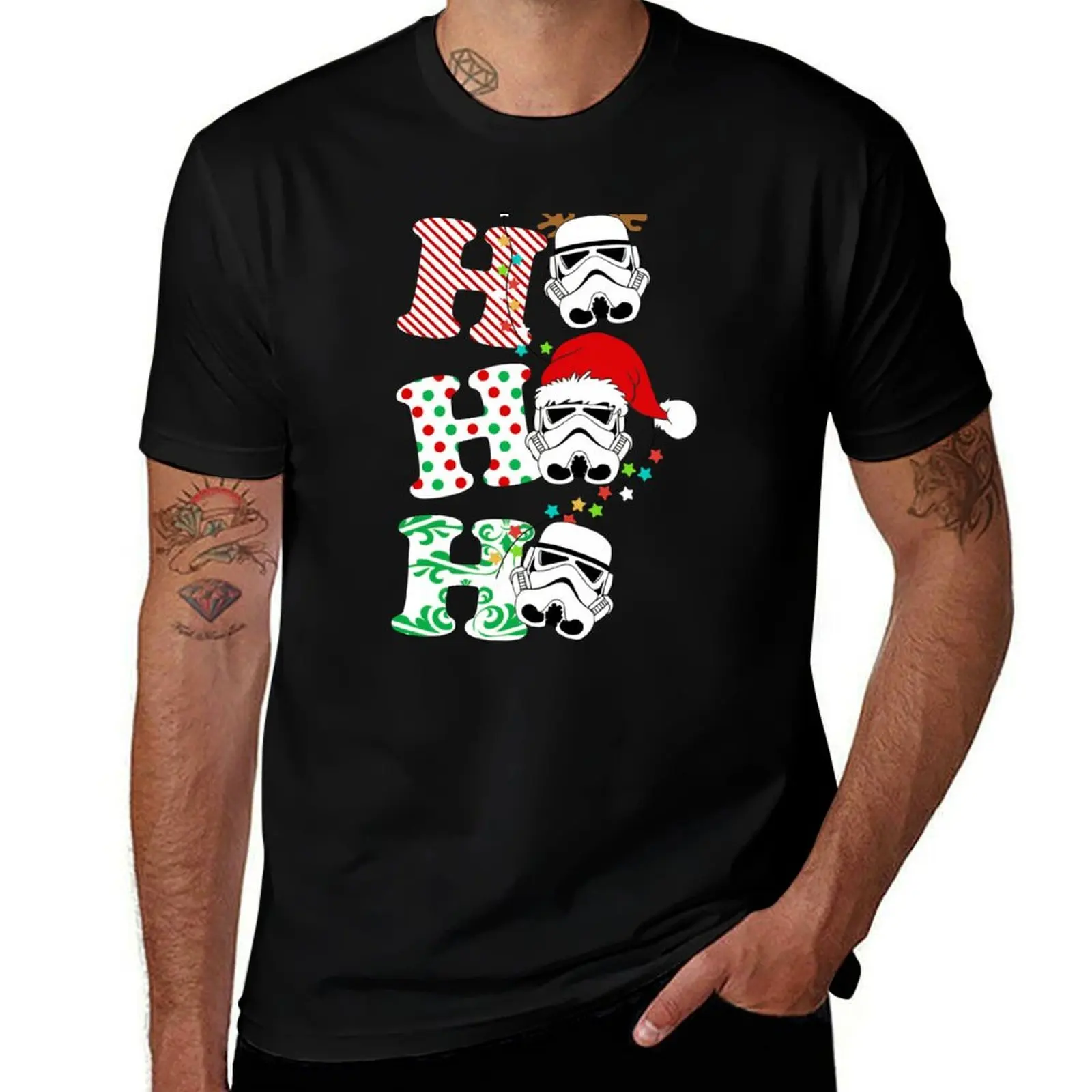 

Ho-Ho-Ho-Santa-Claus-Christmas-trooper-Shirts T-Shirt t shirts cotton 100% black cotton t-shirt plain for man package
