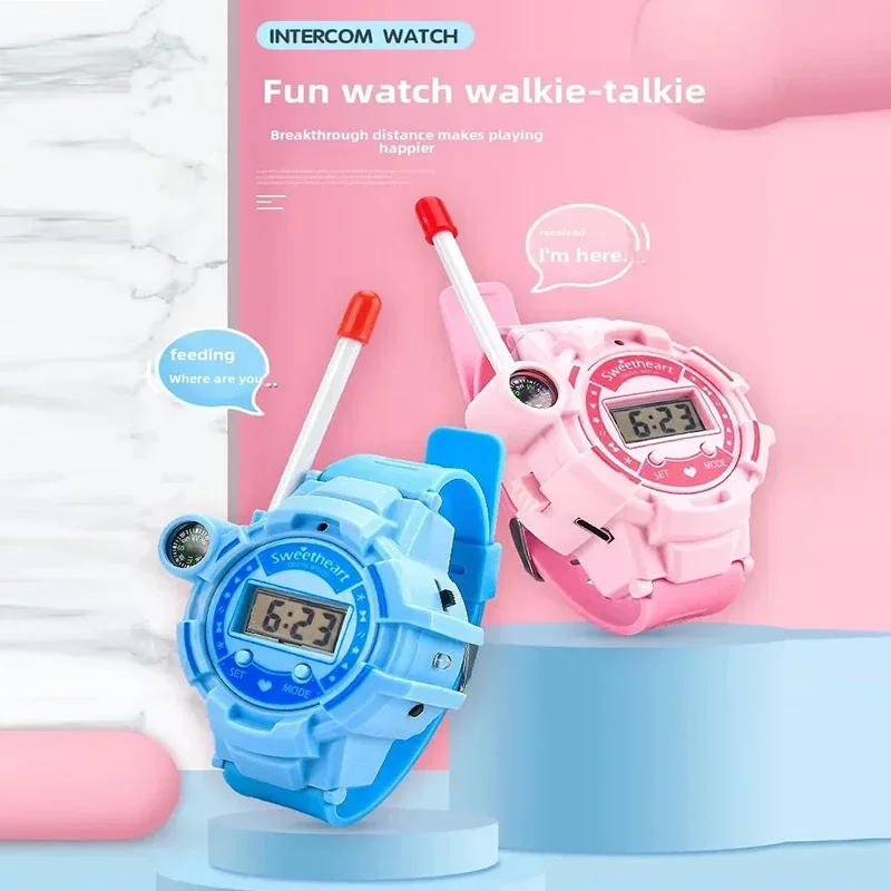 Montre Talkie Walperforée pour enfants, jouet extérieur et intérieur, appel à distance sans fil, 200m, interaction parent-enfant, montre électronique, cadeau d'anniversaire