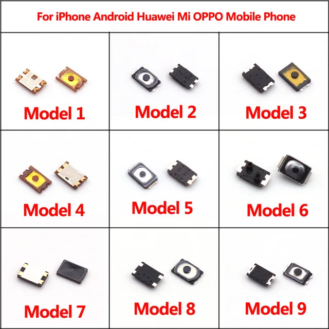10Pcs/Lot Dotykowy przełącznik przyciskowy Tact Micro Switch SMD On Off Wewnętrzny przycisk dla iPhone Android Huawei Mi OPPO Telefon komórkowy
