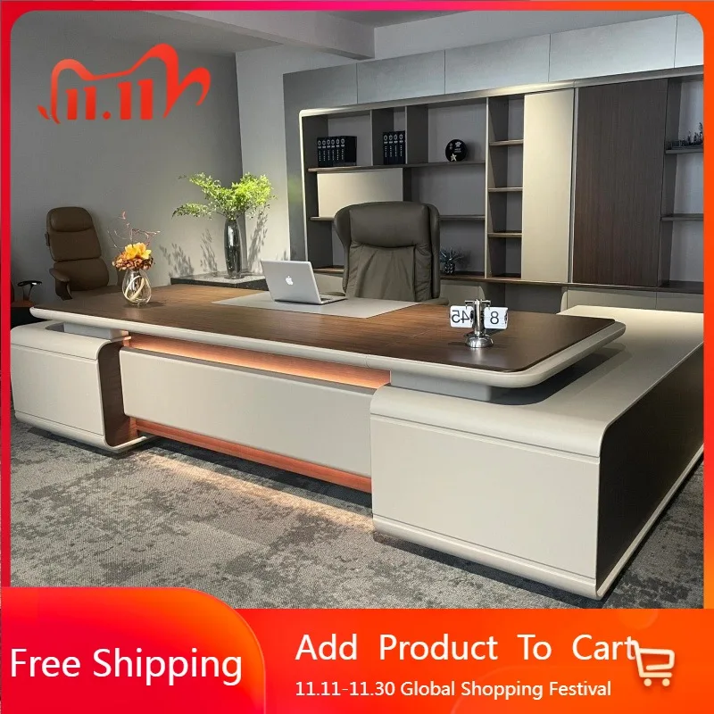 Meja Kantor Modern Penerimaan Meja Kantor Penyimpanan Lantai Belajar Cina Baru Furnitur Meja Escritorio Oficina Kualitas Mewah