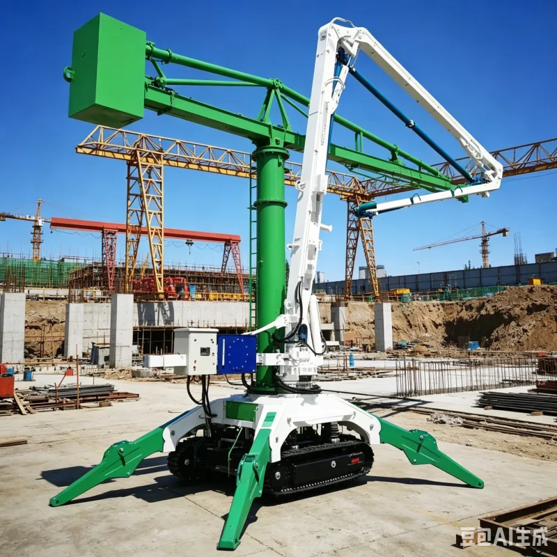 Customizable Mobile Hydraulic Concrete Boom Placer 15-17m Range Machinery Concrete Pump Distributor by Custom Lengths