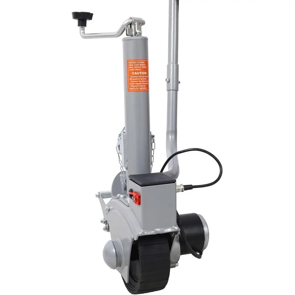 

5000 lb Capacity Electric Trailer Dolly, 660 lb Jockey Wheel, 8 Rubber Wheels, 22 ft/min Speed, Adjustable Height, Reinforced St