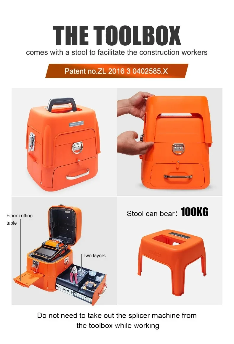 Signalfire AI-9 الانصهار جهاز الربط 6 موتور 5S مع VFL البصرية السلطة متر أداة أطقم الاتصالات السلكية واللاسلكية الألياف البصرية الربط