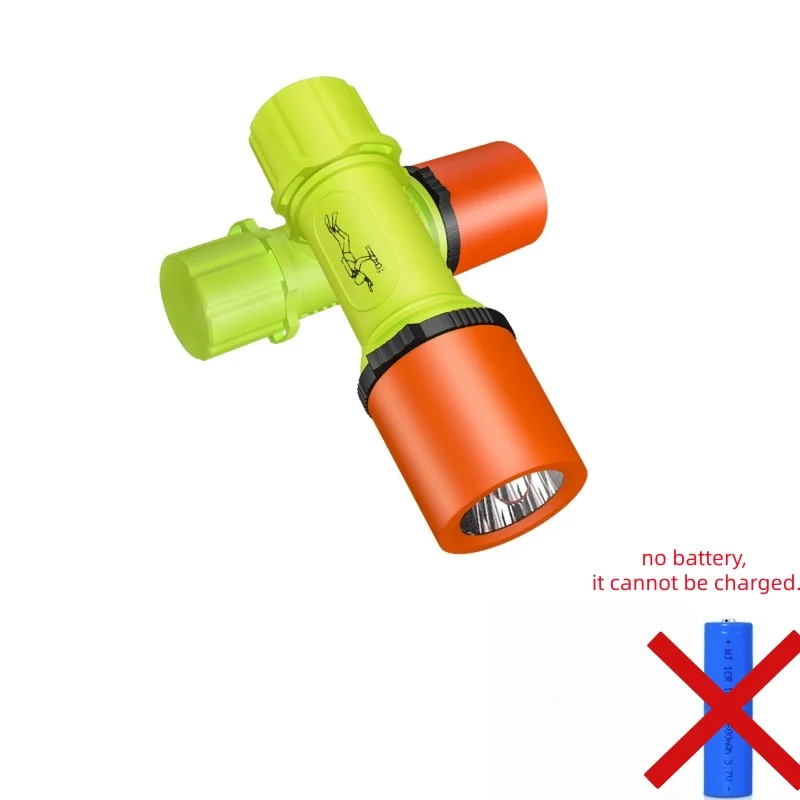 Waterdichte magnetisch bestuurbare zaklamp, sterk licht, oplaadbaar, buiten, onderwater, nachtduiken, noodgevallen, T6 LED-lamp