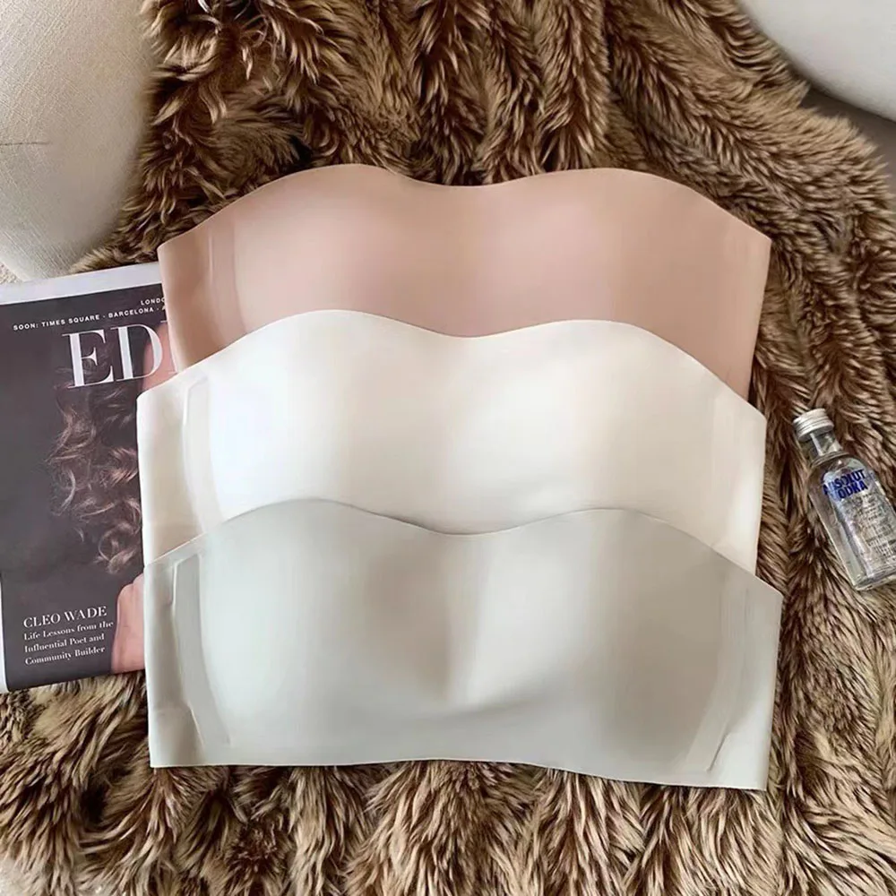 Sexy Women Seamless Push Up Bra Invisible strapless Bras Women Underwear Non slip Tube Top Bralette Wireless Lingerie for Female