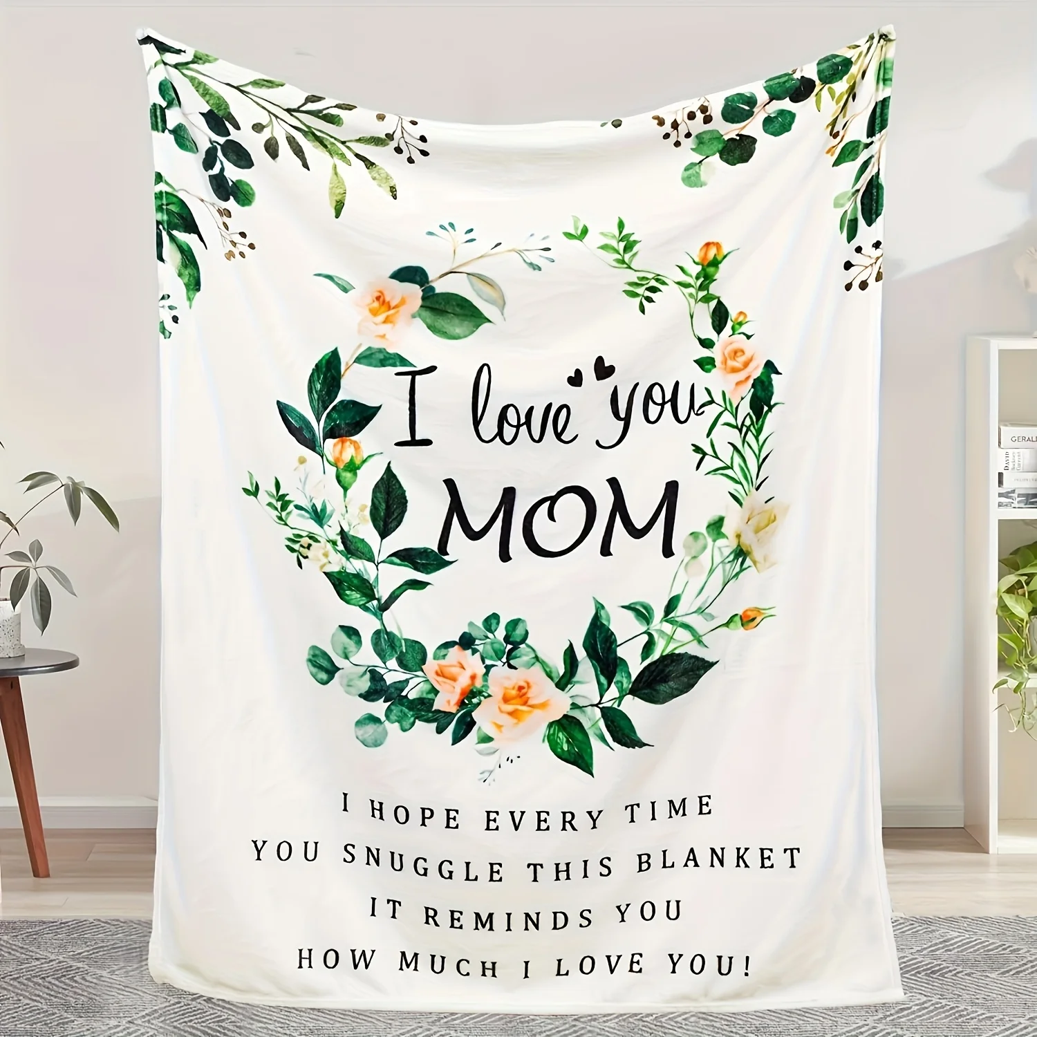 1pc Soft Flannel Throw Blanket, Cozy Gift for Mom, Ideal for Birthday & Special Occasions