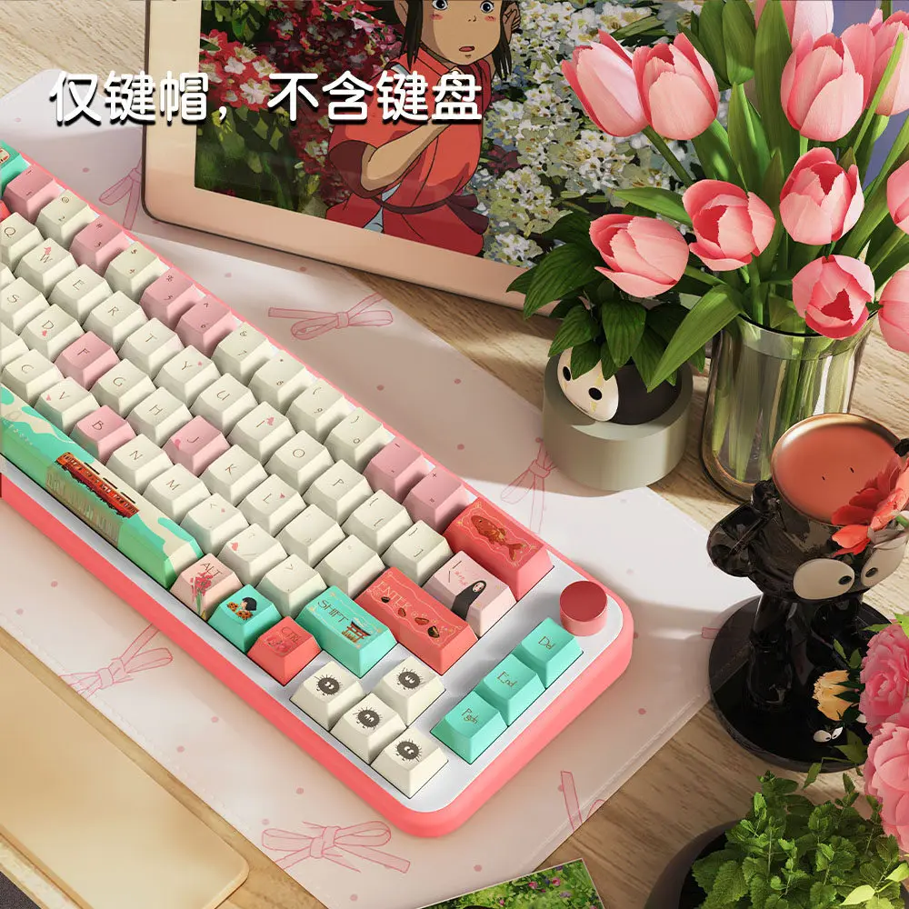 Original Anime Keycaps Cherry Profile 5-side Dye Sublimation PBT Keycap For MX Switch Mechanical Keyboard 61 68 75 84 87 96 980