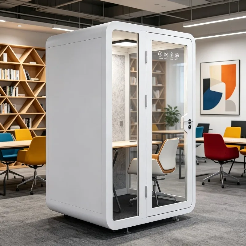 Silent Cabin Customized Noise Cancelling Modular Office Pod Movable Acoustic Video Meeting Room