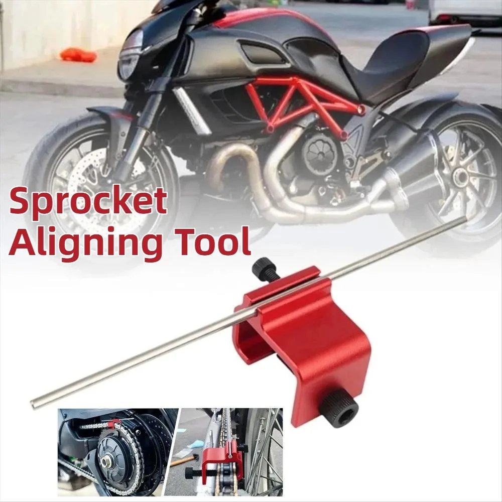 Aluminium Alloy Motorcycle Chain Alignment Tool Accurate Quick Motorcycle Chain Holder Heavy Duty Durable Chain Alignment Kit