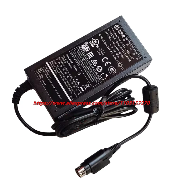 Genuine HOIOTO ADS-65HI-19A-3 24065E 200310010000007 Switching AC Adapter Charger 24V 2.7A 65W 4 Pin Plug