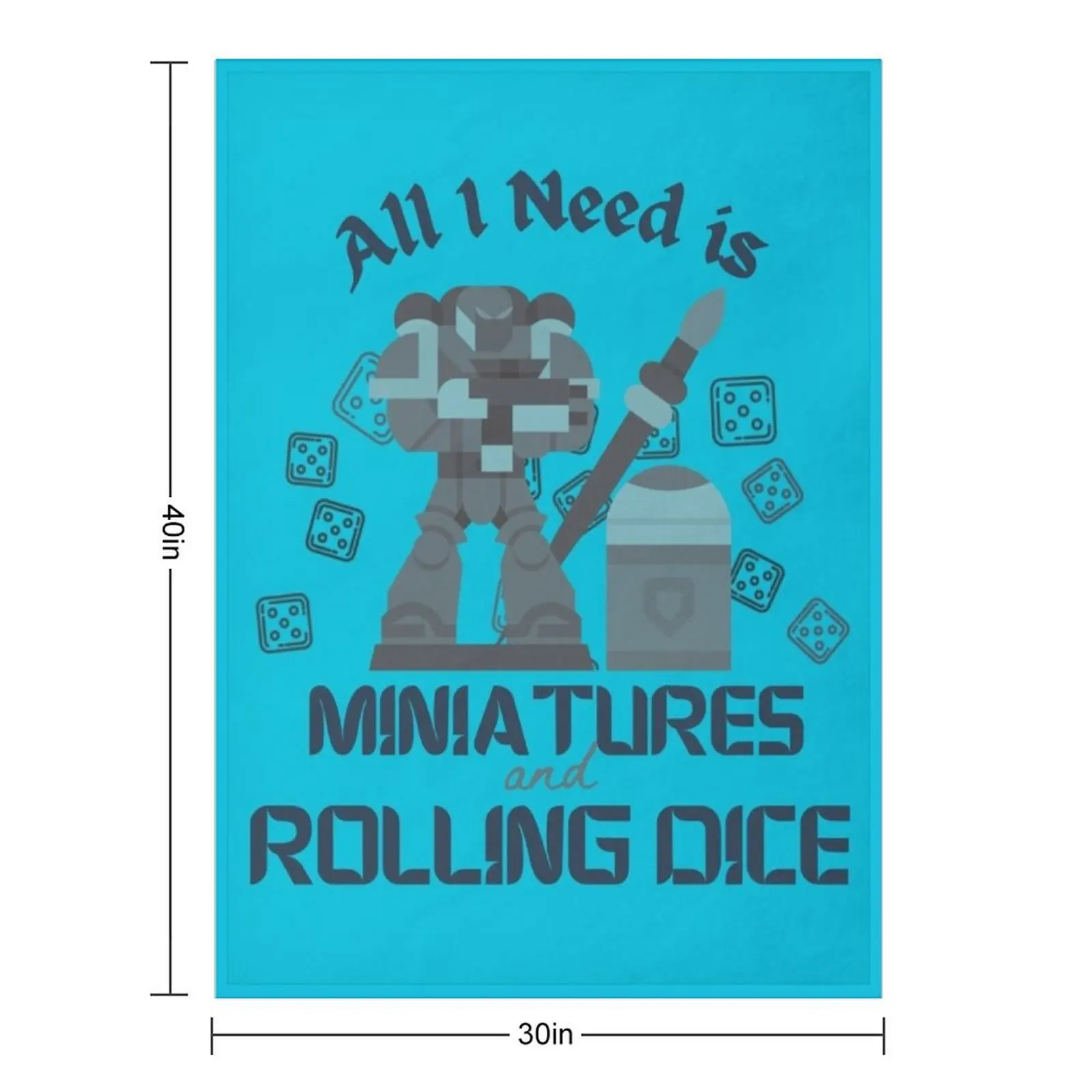 All I Need is Miniatures and Rolling Dice Throw Blanket for sofa decorative Plaid Soft Plaid Custom Blankets
