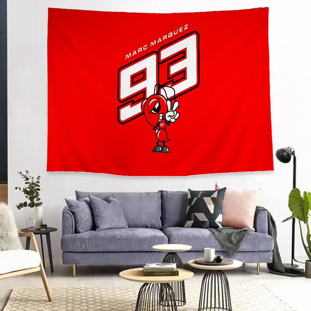 M-Marquezs-s 93 Logo Cartoon Tapestry Art Science Fiction Room Home Decor Art Home Decor