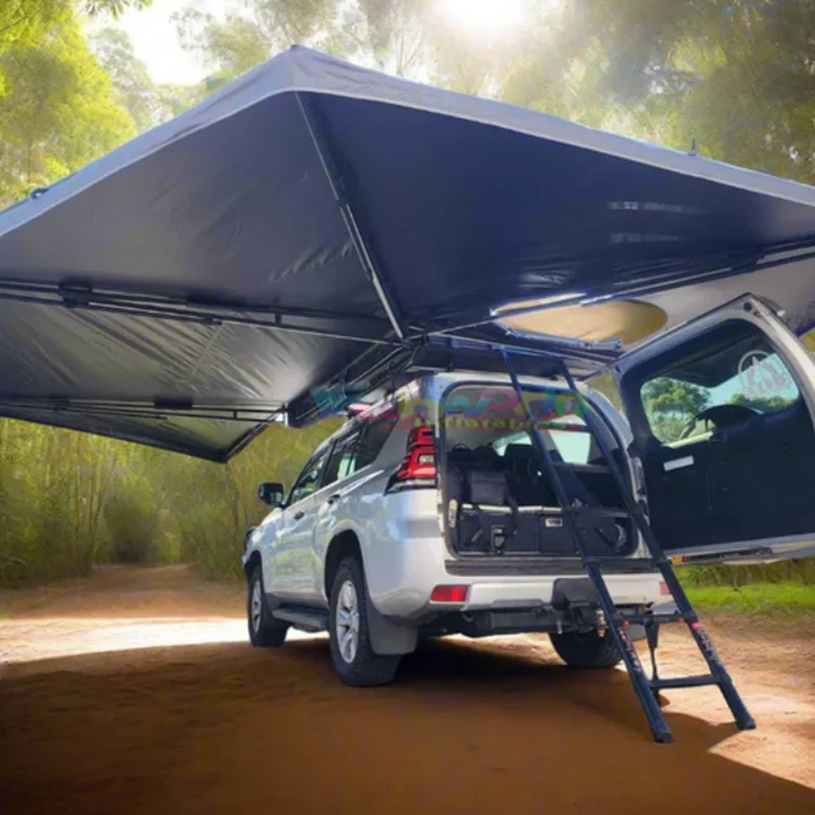 Outdoor Camping 270 Awning Free Standing Retractable Adjustable Camper Car Awning Sunshade Tent Sunshade 180 270 Degree Awning