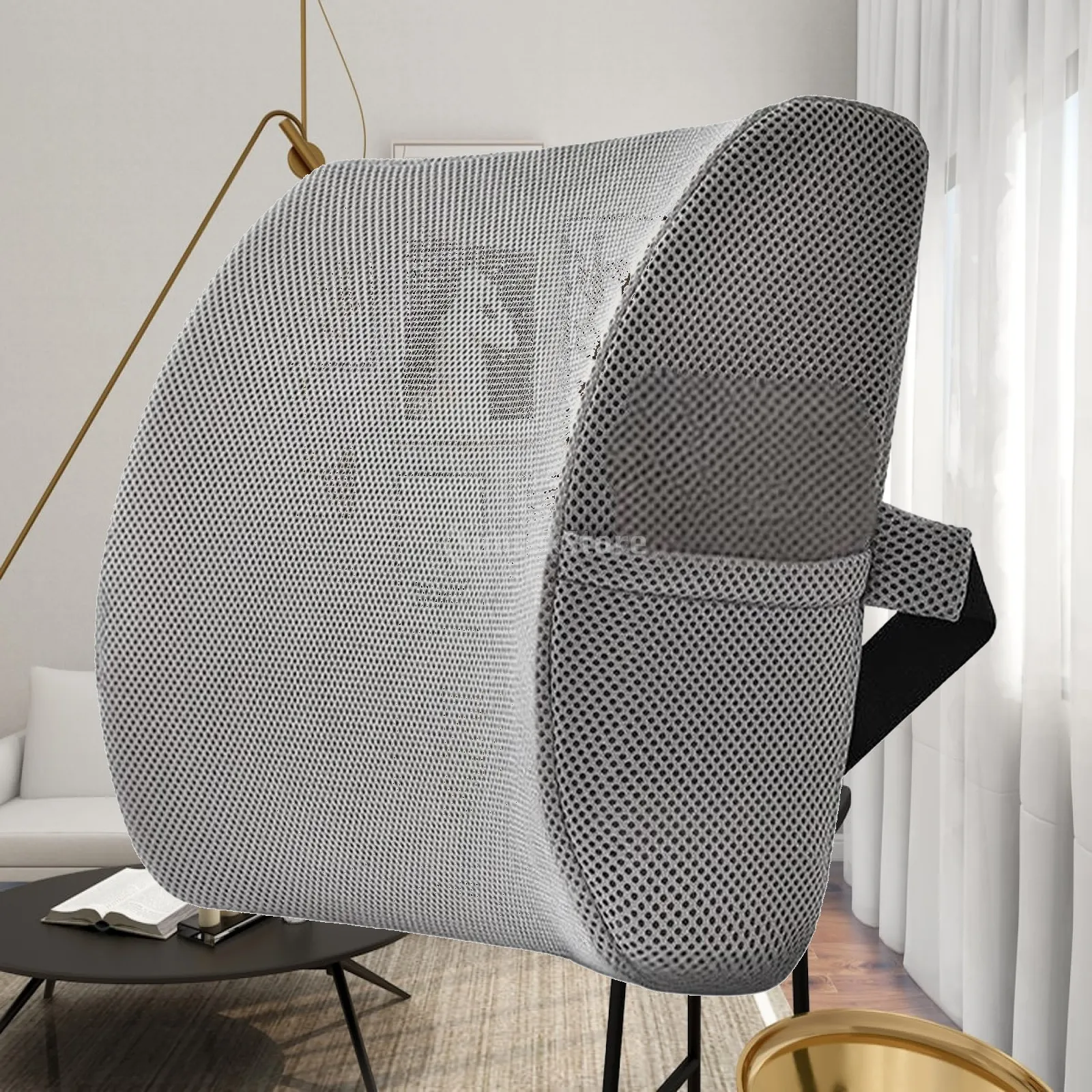 High Density Memory Foam Back Support Mesh Pillow Ergonomic Cushion Backrest for Office Chair Car Couch Bed