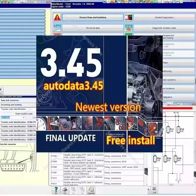 最新のautodata-345配線図データインストール動画、自動車データソフトウェア、簡単インストールのカーソフトウェア、インストール費用、自動車データのインストールサポート
