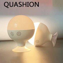 Simple Rechargeable Mirror Light Creative Hole-free Suction Cup night light New Home decorations lamp for Dresser Makeup Mirror